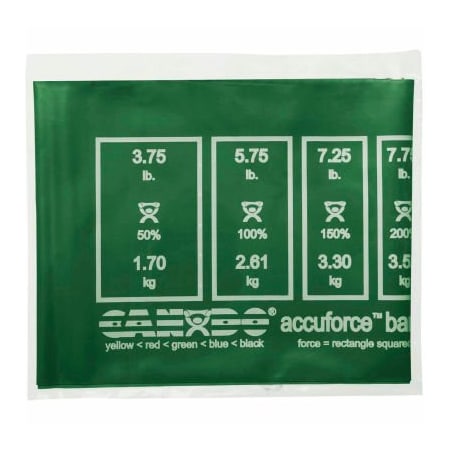 Fabrication Enterprises CanDo AccuForce Exercise Band, Green, 48L Band 1462340